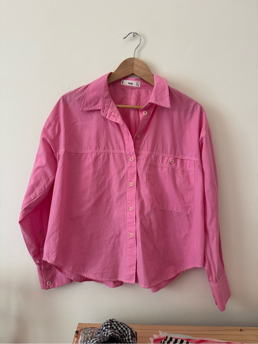 MANGO Pink Button-Up Shirt